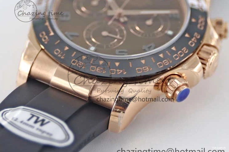 Steel 116515 Best RG Oysterflex A7750 904L Dial Edition Daytona Strap 1:1 on TWF Brown Roman 0419